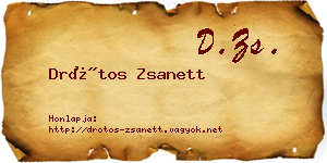 Drótos Zsanett névjegykártya