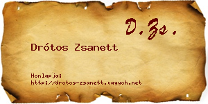 Drótos Zsanett névjegykártya