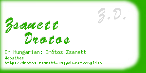zsanett drotos business card