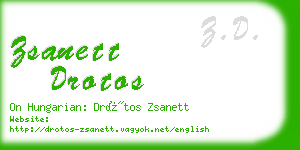 zsanett drotos business card